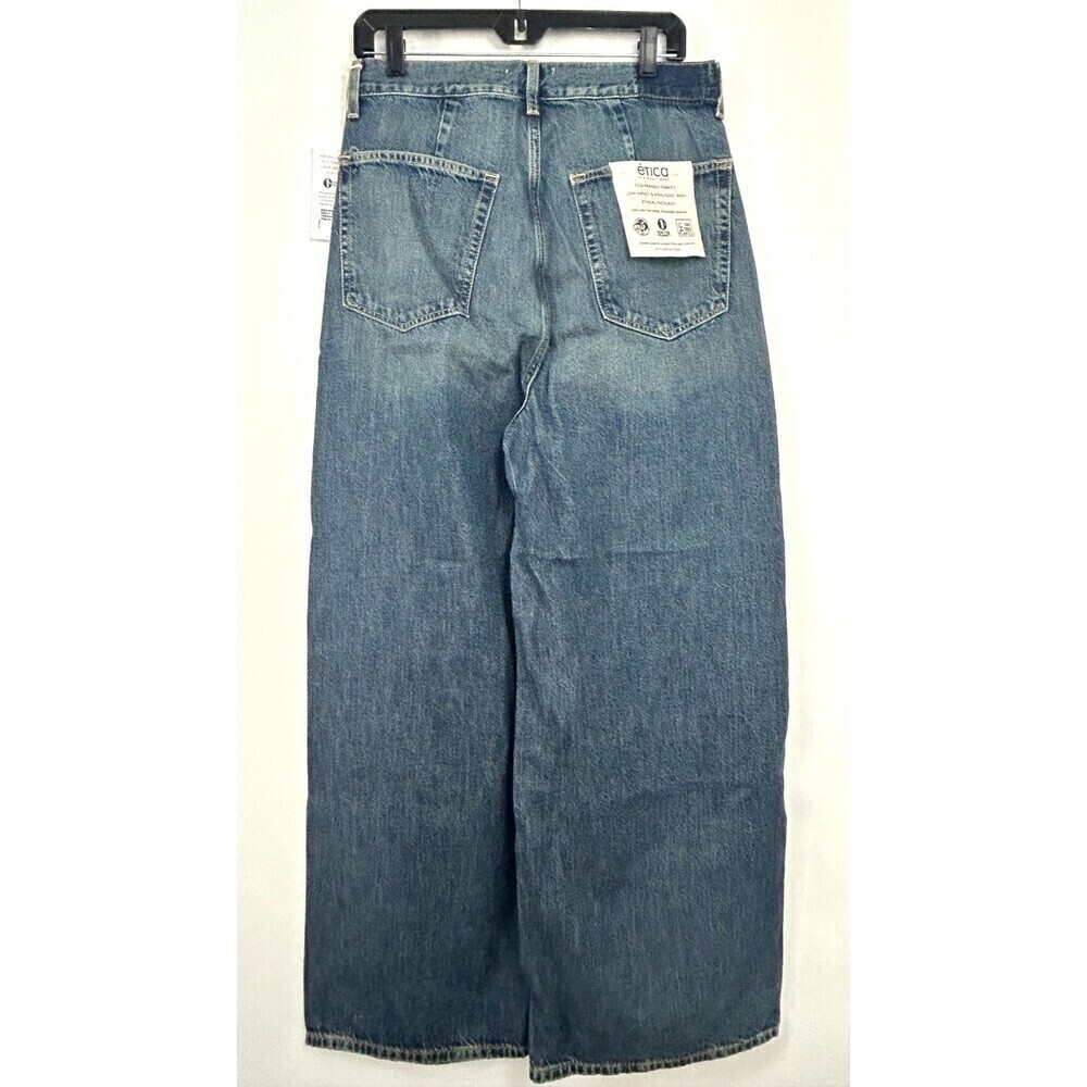 New Anthropologie Etica Women Sz 30 Jeans Marley Ultra High Rise Baggy Terranea - Picture 5 of 12